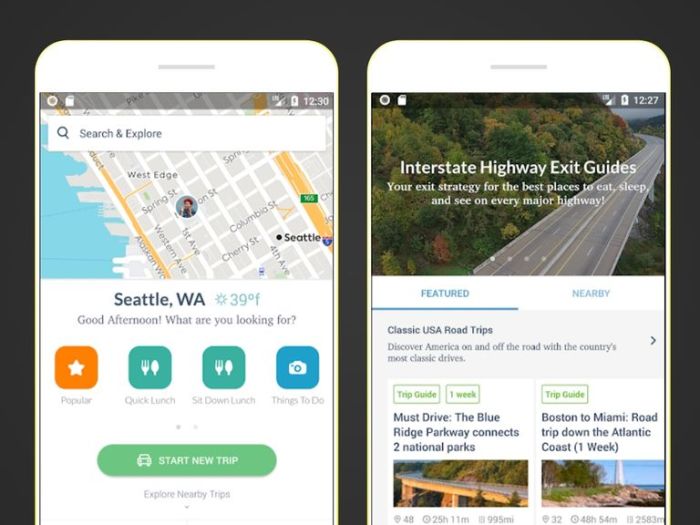 Roadtrippers Road trip maps and apps